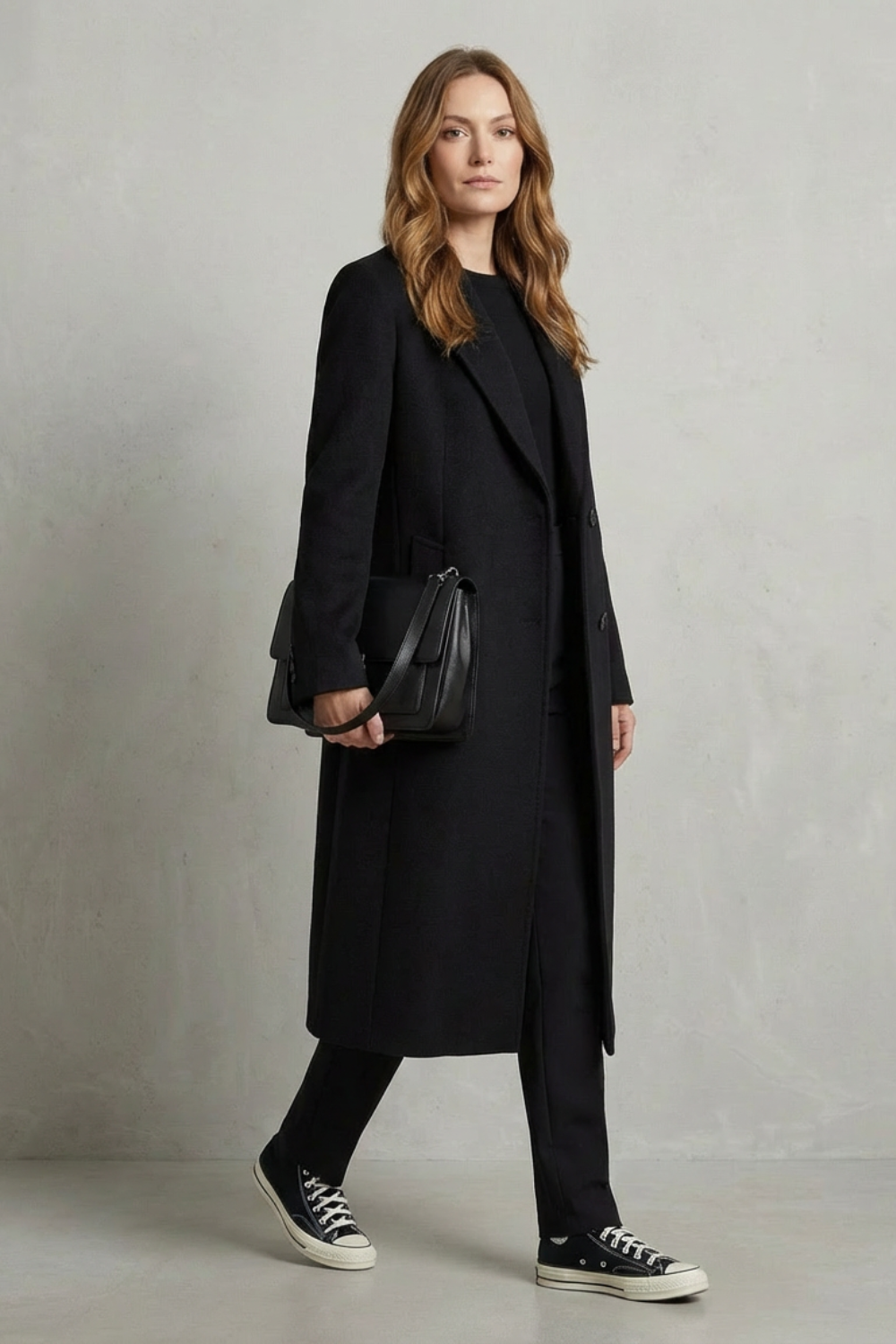 Theaette | Herringbone Wool Overcoat Hepburn Style