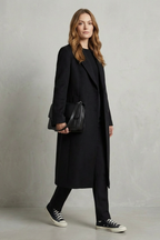 Theaette | Herringbone Wool Overcoat Hepburn Style