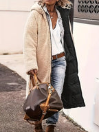 Theaina | Reversible Sherpa Puffer Coat with Hood