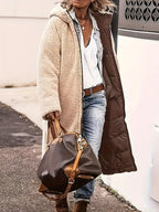 Theaina | Reversible Sherpa Puffer Coat with Hood