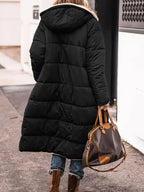 Theaina | Reversible Sherpa Puffer Coat with Hood