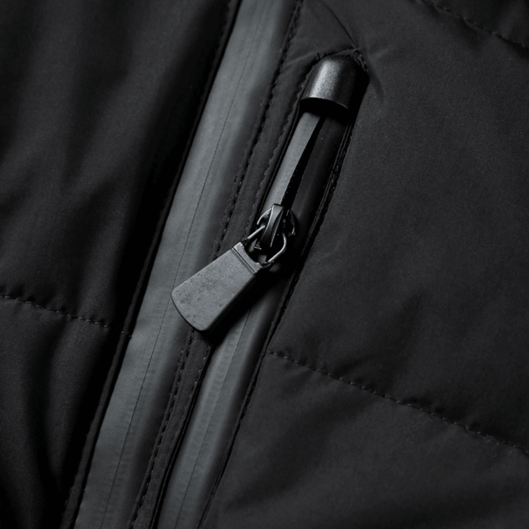 Theana | Black Belted Hooded Puffer Jacket