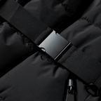 Theana | Black Belted Hooded Puffer Jacket