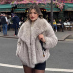 Theanne | Faux Fur Coat with Shawl Collar