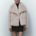 Theanne | Faux Fur Coat with Shawl Collar