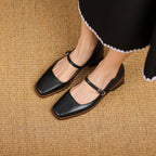 Thomasina | Square-Toe Strap Mary Jane Heels
