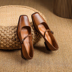 Thomasina | Square-Toe Strap Mary Jane Heels
