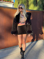 Ulaine | Oversized Hooded Faux Fur Coat