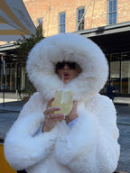 Ulaine | Oversized Hooded Faux Fur Coat
