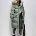 Veranne | Long Puffer Parka with Faux Fur Hood