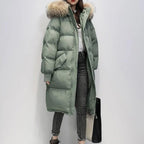 Veranne | Long Puffer Parka with Faux Fur Hood