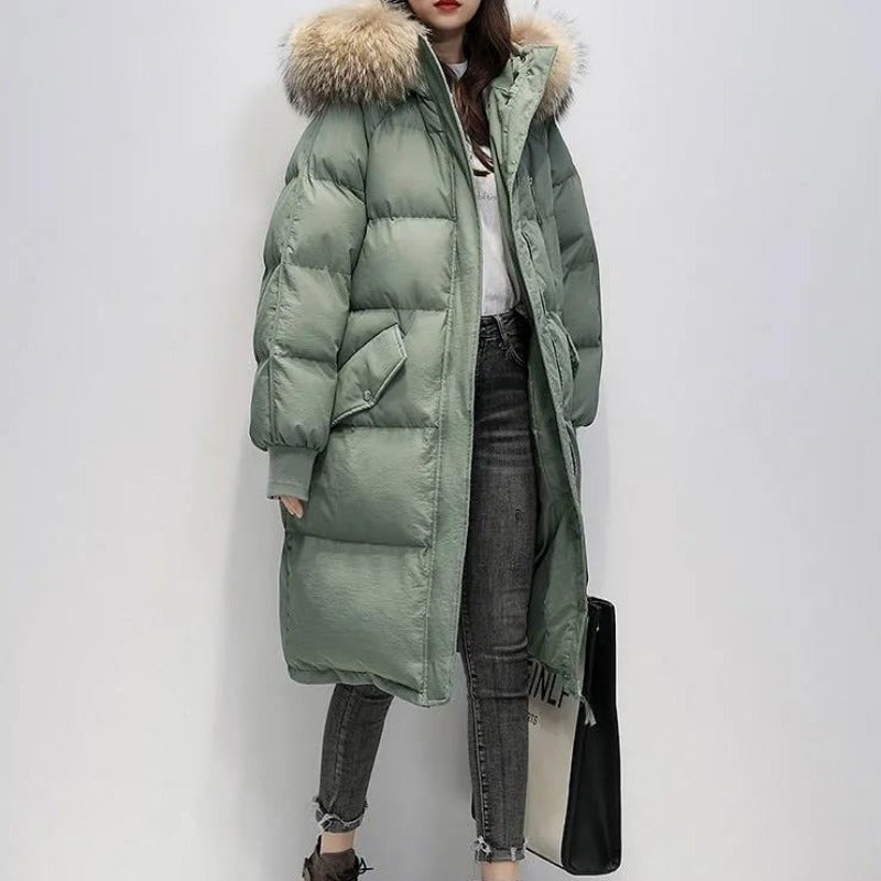 Veranne | Long Puffer Parka with Faux Fur Hood