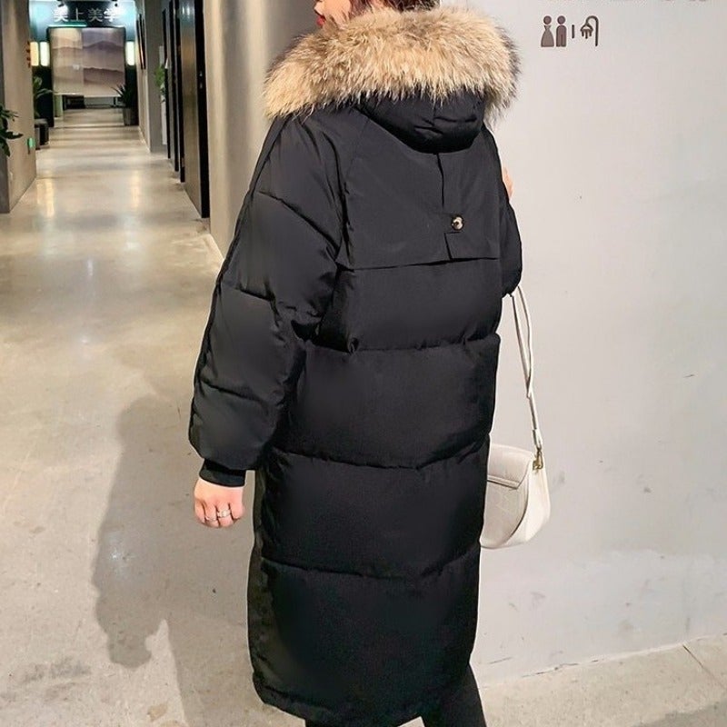 Veranne | Long Puffer Parka with Faux Fur Hood