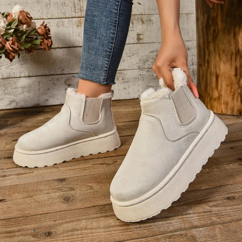 Verara | Suede Fur Lined Ankle Winter Boots