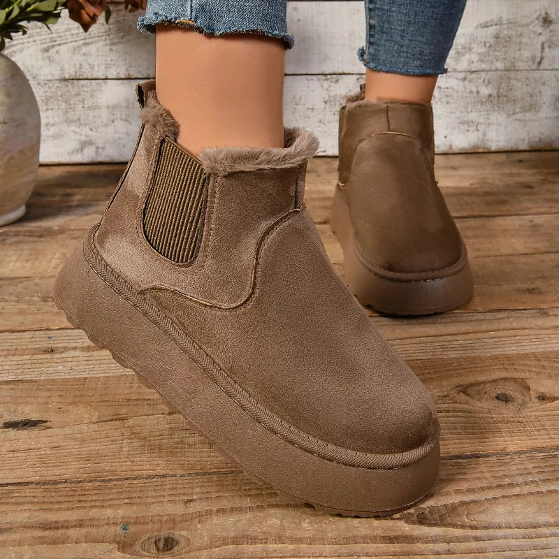 Verara | Suede Fur Lined Ankle Winter Boots