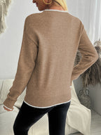 Vioenne | Snowflake Jacquard Knit Christmas Sweater