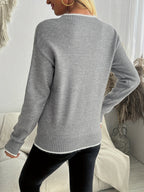 Vioenne | Snowflake Jacquard Knit Christmas Sweater