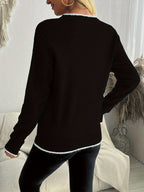Vioenne | Snowflake Jacquard Knit Christmas Sweater
