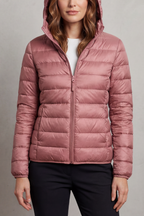 Vioette | Ultra Light Packable Hooded Puffer Jacket