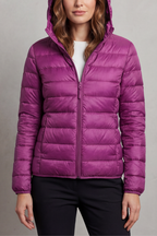 Vioette | Ultra Light Packable Hooded Puffer Jacket