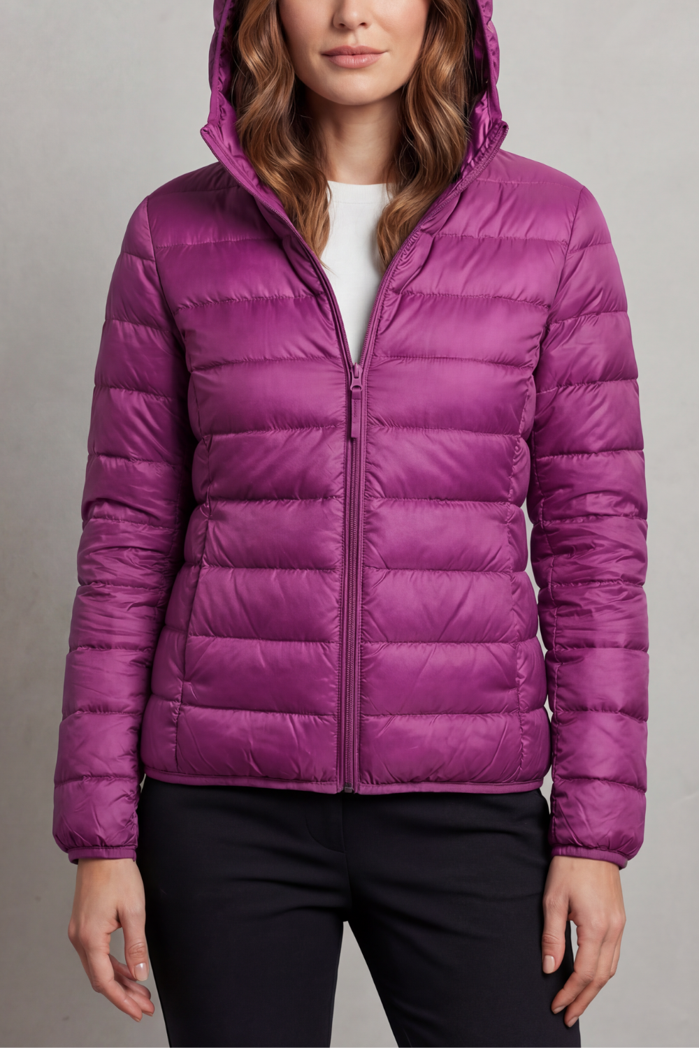Vioette | Ultra Light Packable Hooded Puffer Jacket