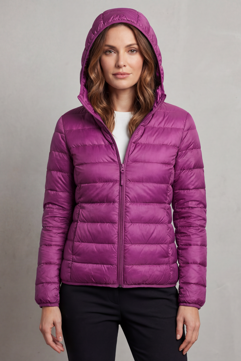 Vioette | Ultra Light Packable Hooded Puffer Jacket