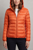 Vioette | Ultra Light Packable Hooded Puffer Jacket