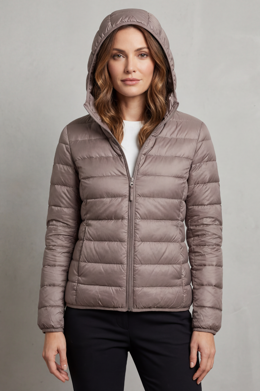 Vioette | Ultra Light Packable Hooded Puffer Jacket