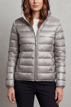 Vioette | Ultra Light Packable Hooded Puffer Jacket
