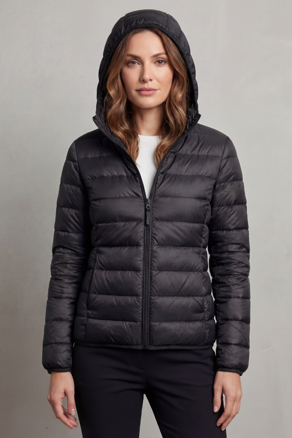 Vioette | Ultra Light Packable Hooded Puffer Jacket