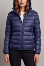 Vioette | Ultra Light Packable Hooded Puffer Jacket