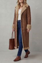 Wilhelmine | Long Winter Coat with Shearling Trim