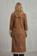 Wilhelmine | Long Winter Coat with Shearling Trim