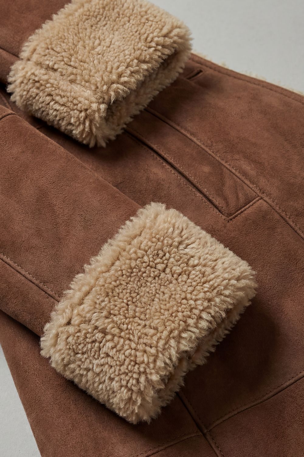 Wilhelmine | Long Winter Coat with Shearling Trim