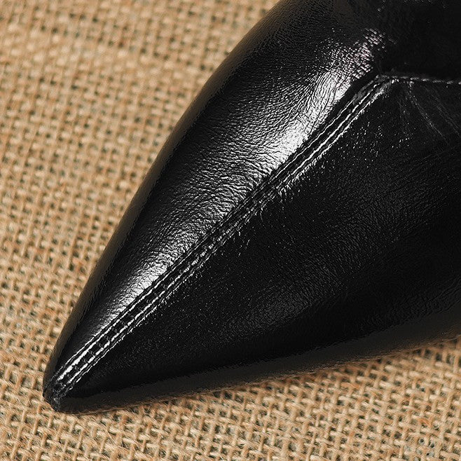 Winanne | Pointed Lambskin Leather Mules