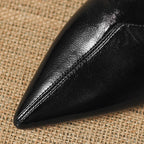 Winanne | Pointed Lambskin Leather Mules
