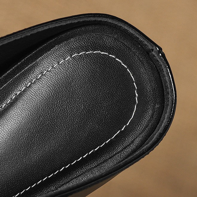 Winanne | Pointed Lambskin Leather Mules