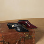 Winanne | Pointed Lambskin Leather Mules