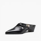 Winanne | Pointed Lambskin Leather Mules