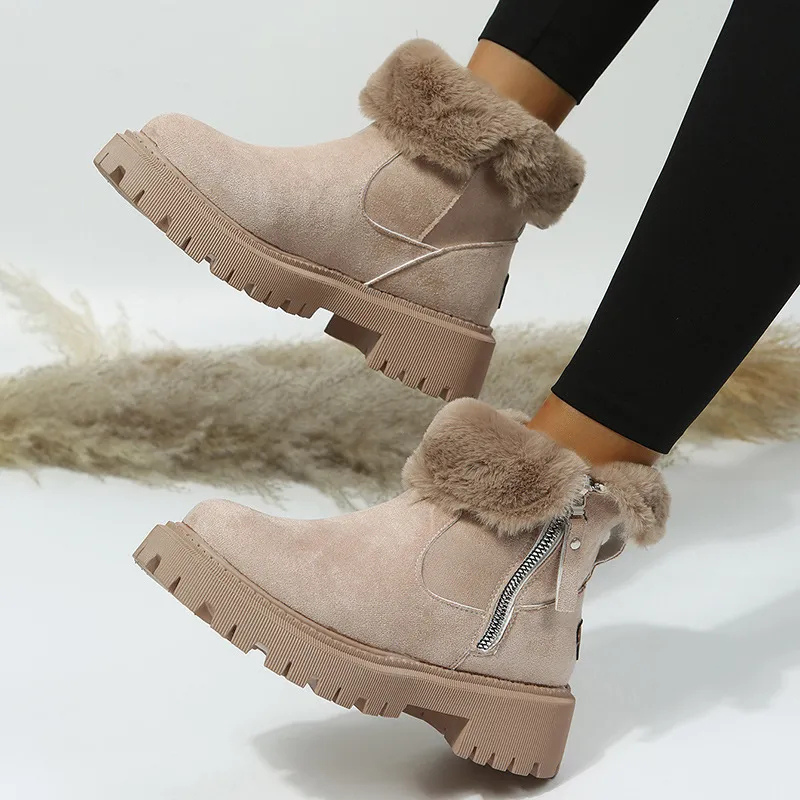 Winena | Faux Fur Lined Fold-Over Winter Boots