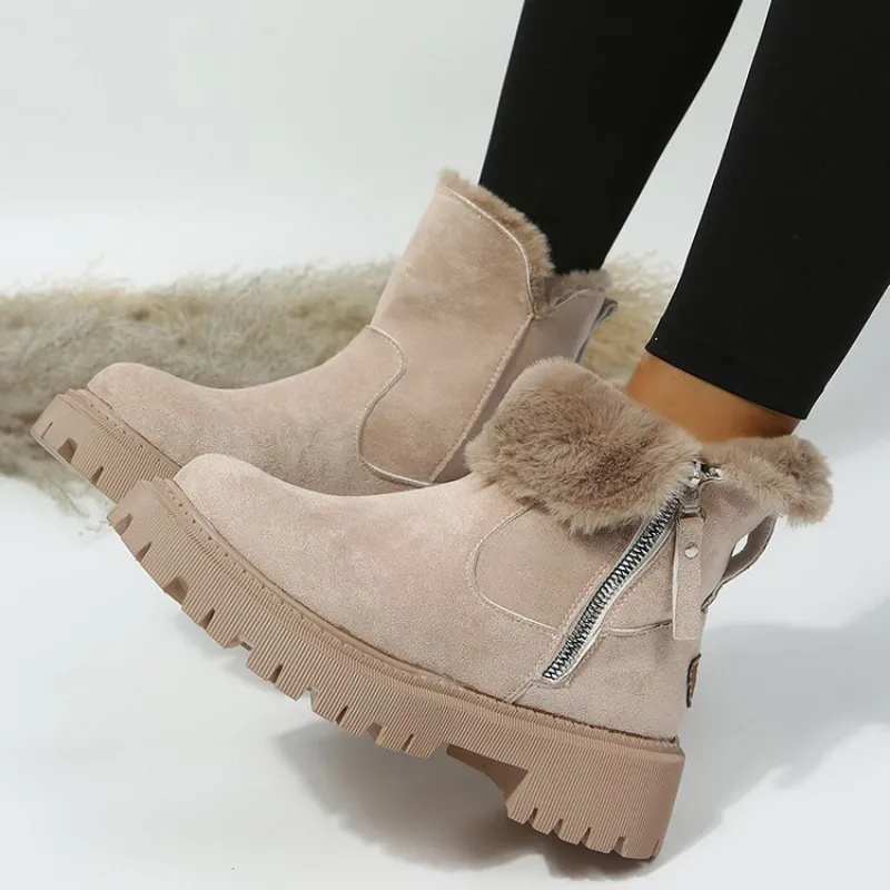 Winena | Faux Fur Lined Fold-Over Winter Boots