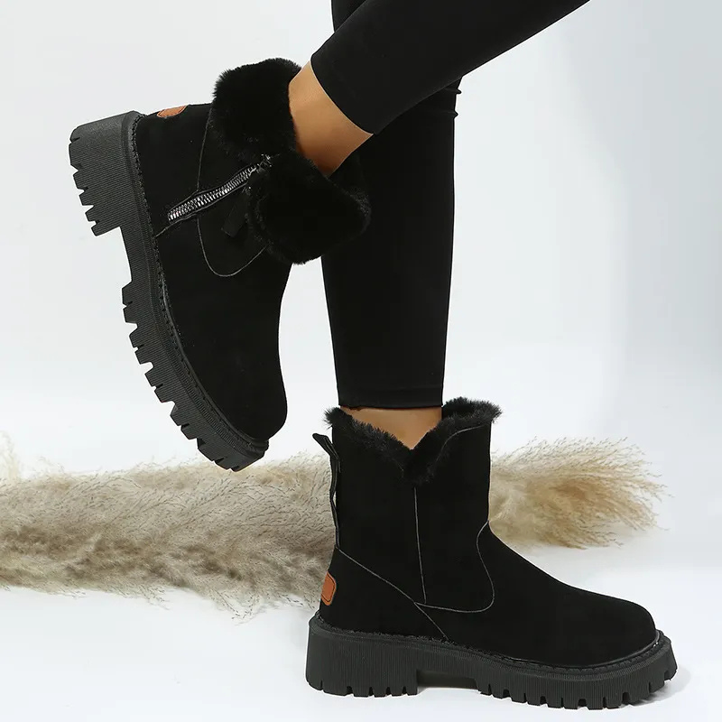 Winena | Faux Fur Lined Fold-Over Winter Boots