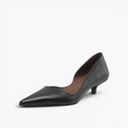 Wylana | Pointed Leather Kitten Heel Pumps 1.6 Inch
