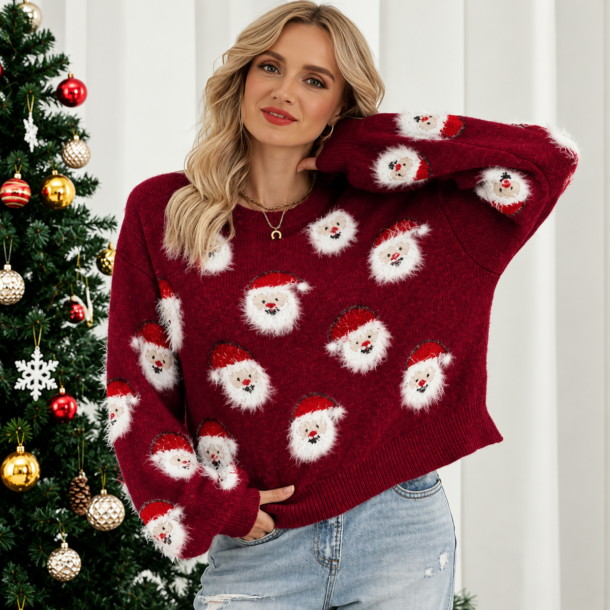 Wylina | Santa Knit Christmas Sweater