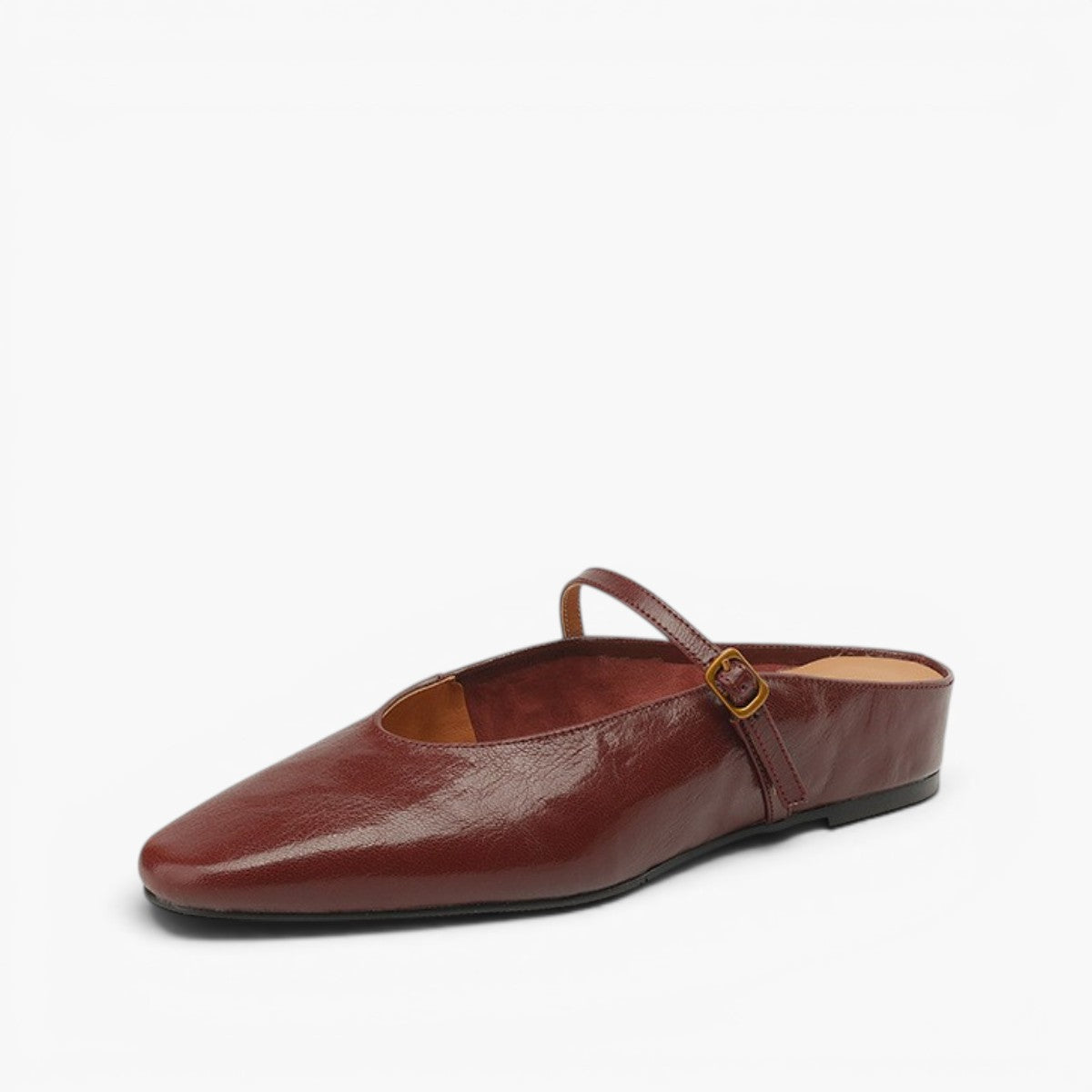 Ysanne | Lambskin Strap Mules Flat