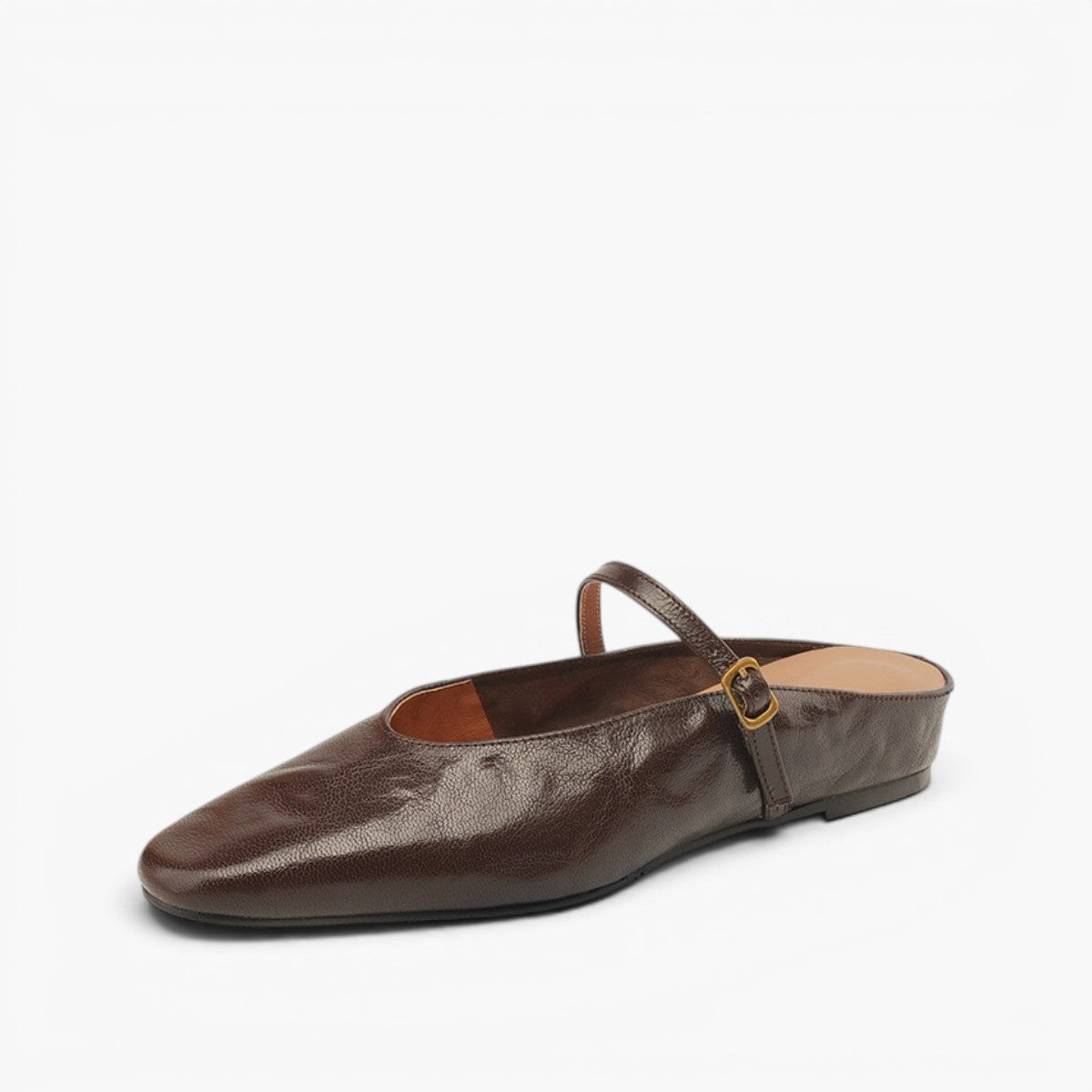 Ysanne | Lambskin Strap Mules Flat