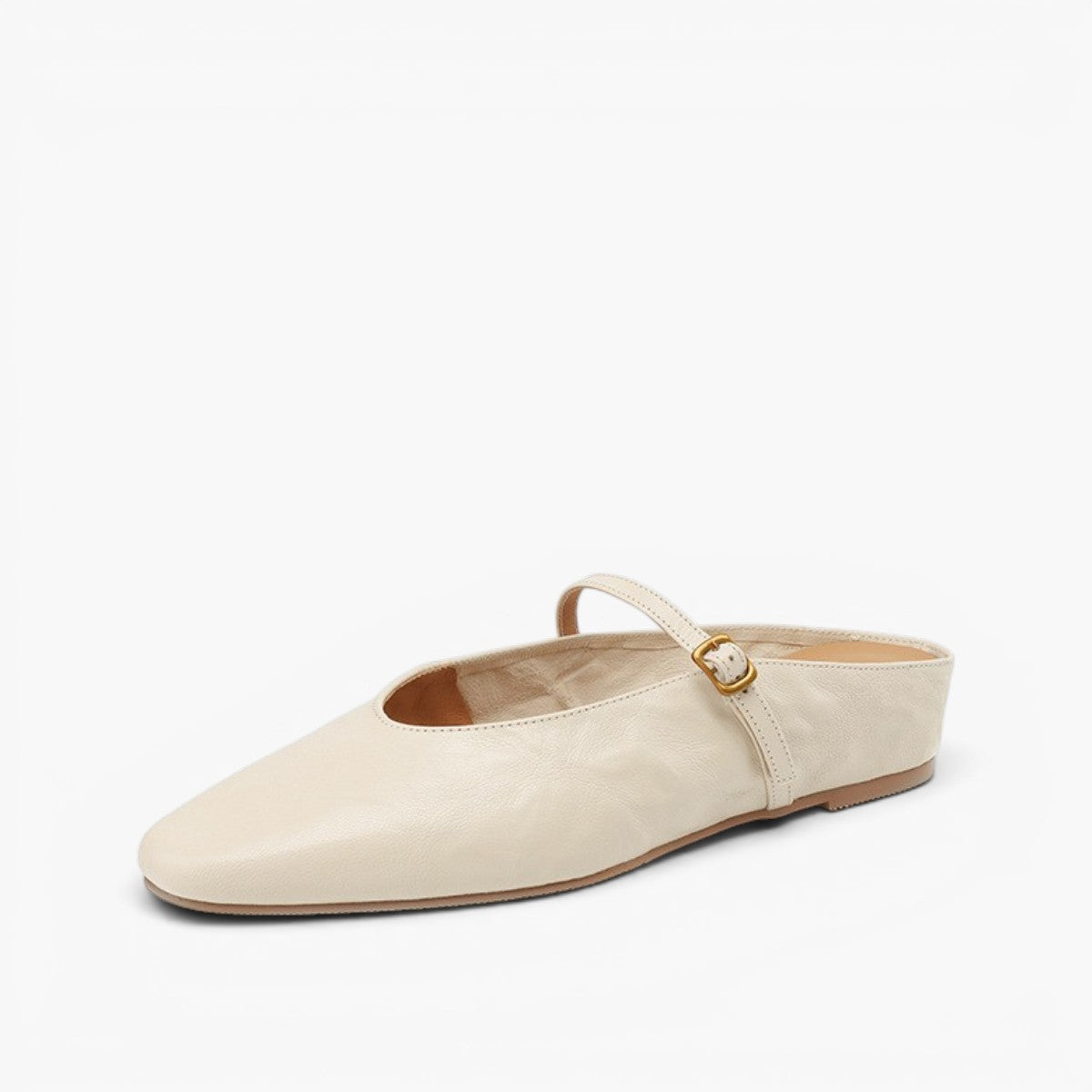 Ysanne | Lambskin Strap Mules Flat