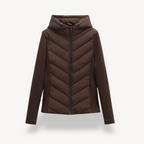 Ysara | Chevron Quilted Jacket with Hood