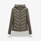 Ysara | Chevron Quilted Jacket with Hood