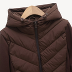 Ysara | Chevron Quilted Jacket with Hood